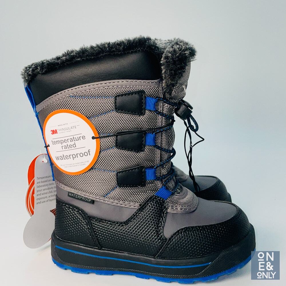 WONDER NATION Toddler Boy Sz 9 Winter Boots Tall Calf Bungee -20 Temp Rated NEW